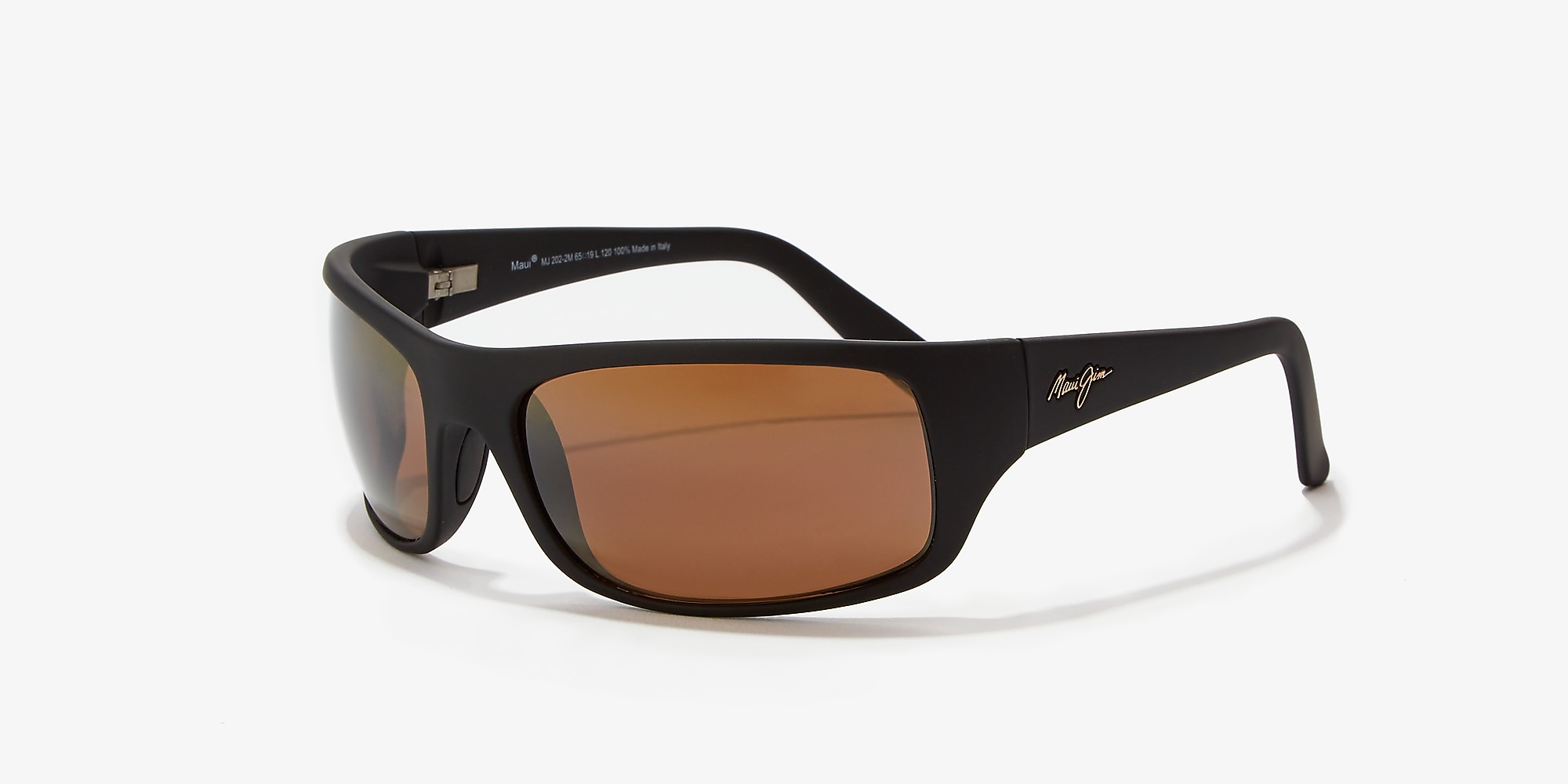 Maui Jim Peahi Black Matte Rubber / HCL® Bronze Polarized / Solid Color / Polarized image 1